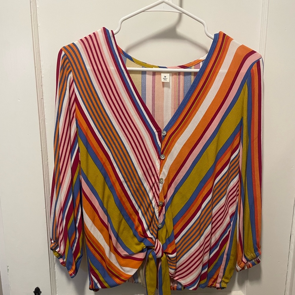 Striped blouse purchased at a boutique, worn just twice.